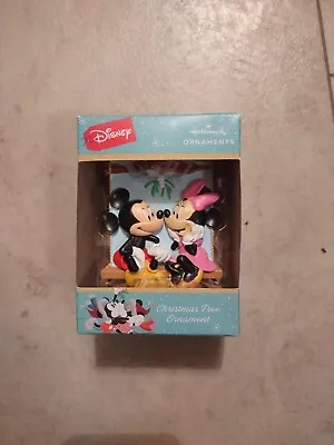 Hallmark Disney MINNIE & MICKEY Mouse Rubbing Noses On Swing Ornament Brand New • $15