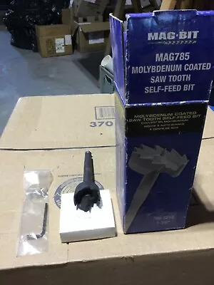 Mag-bit #785.2216 1 3/8  Molybdenum Coated Saw Tooth Self-feed Drill Bit  New • $29.99