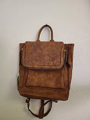 Tan Mini Backpack Adjustable Straps Zipper. Excellent Condition  • $42