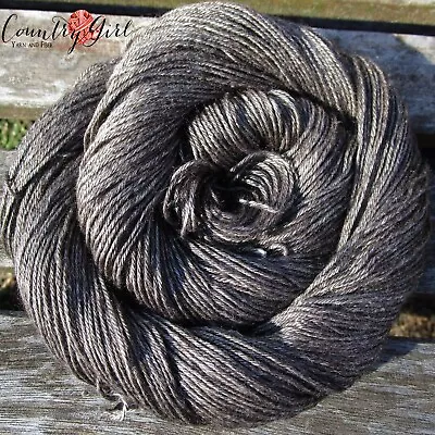 Yak & Silk NATURAL WARM GRAY Fiddlehead Fingering Undyed Luxury Yarn 50gr 218yds • $21