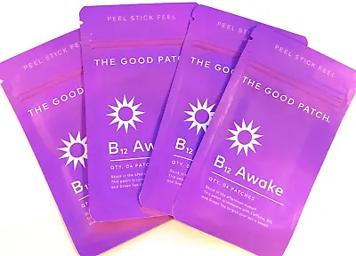 B12 AWAKE By The Good Patch | 4 Pack Bundle | 16 Patches | Boost Your Energy! • $18.99