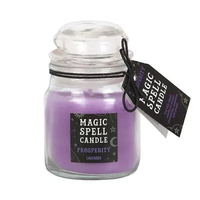 Lavender 'Prosperity' Spell Candle Jar Paraffin Wax. • £11.60