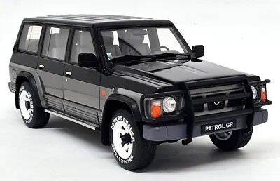 Otto 1/18 - Nissan Patrol GR SLX Y60 LWB 1992 Black Grey Resin Scale Model Car • £149.99