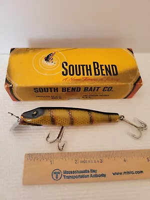 Vintage South Bend Pike Oreno Model No 957 YP Yellow Perch With Correct Box NICE • $9.99