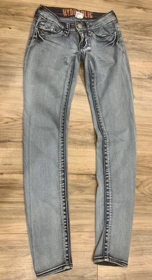 $7.20 • Buy Hydraulic Lola Super Skinny Jeans Low Rise Embellished Women's Jr's. Size 0