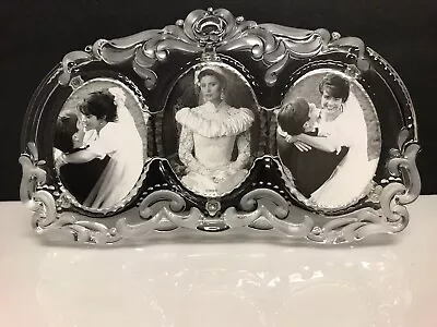 Mikasa Princess Triple Oval Wedding Picture Frame Crystal German Standing L22066 • $15.75