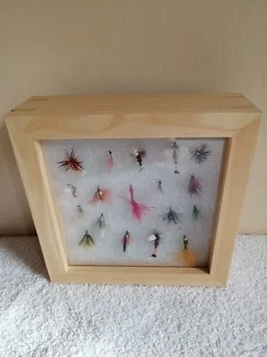  Collection Of Fly Fishing Flies In Display Case Salmon / Trout.  • $5.68