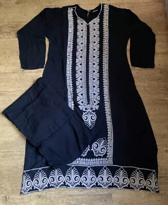 Girls Pakistani Cotton Posh Trousers Suit Size 36 Preloved Excerlent Condition • £5.99