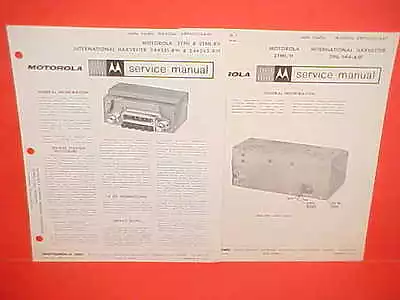 1962 1965 Ih International Truck Co R V Scout Motorola Am Radio Service Manual • $17.99