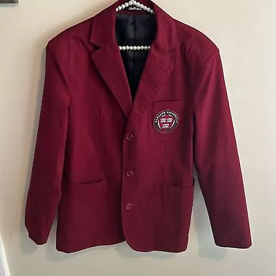 Stall & Dean Men’s Crimson Blazer. Ivy League Harvard University Patch. Large • $75