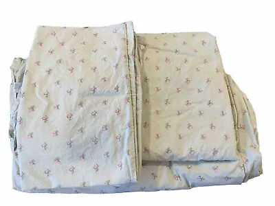 Rachel Ashwell Simply Shabby Chic Twin Mint Green Pink Rose Floral Sheet Set • $80