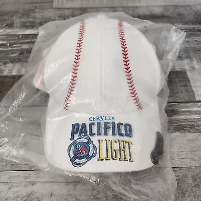 Cerveza Liga Mexicana Del Pacifico Light White Baseball Hat Bottle Opener Brim • $35