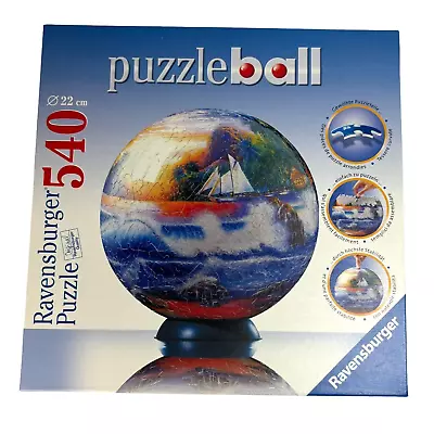2005 Ravensburger 540Pc 8.7  Round Puzzle Ball SUNSET BEACH #110742 (Complete) • $22.45
