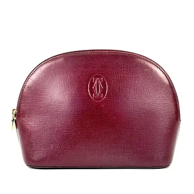 Cartier Leather Pouch Bordeaux Small Bag • $129