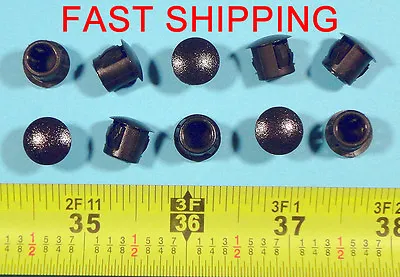 10 Black Nylon HOLE PLUGS 3/8   Locking Rigid Plug Push-in Round 10 Pcs. Flush • $6.49