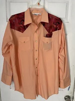 Mondiki Square Dance Clothing Shirt XL Long Sleeve Salmo Western Pearl Snaps • $24.99