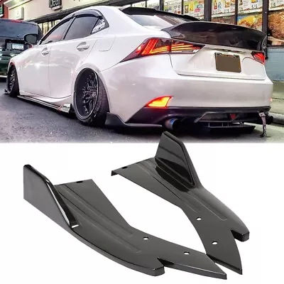 Black Rear Bumper Diffuser Lip Canard Splitter Mods For Lexus IS200t IS300 IS350 • $39.11