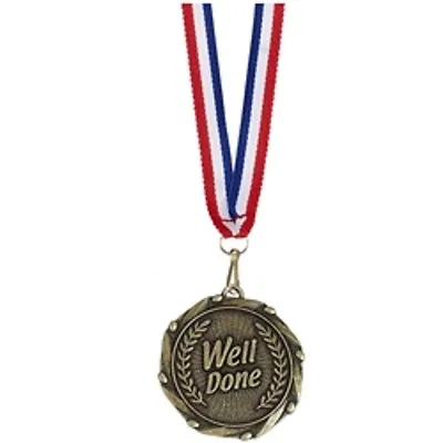 Well Done Medals & Ribbons AM906G - Engraved FREE With Your Message - Free P+P • £4.50