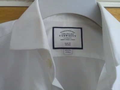 £19.99 • Buy T.M. Lewin Shirt White Non Iron Collar 14.5  Cufflink Cuffs Slim Fit BN And Unus