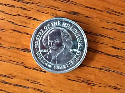 1 X MAKERS Of The MILLENNIUM COIN / MEDAL. WILLIAM SHAKESPEARE. ISSUED 2000. • £1