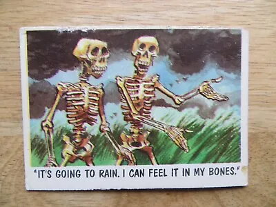 1959 Vintage Topps You'll Die Laughing Funny Monsters Bubble Gum Card # 60 • $6.99