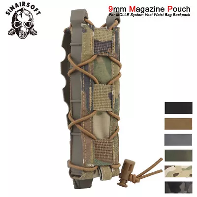 Tactical Submachine Gun 9mm Long Magazine Pouch MOLLE Mag Clip Holder For MP • $15.99