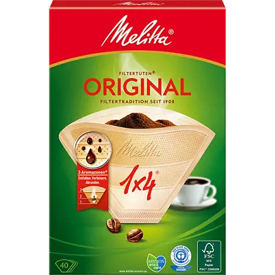 Melitta 1 X 4 Filters 80 Brown Aromapor Coffee Filters 1x4 Four Cup   80086x2 • £4.45