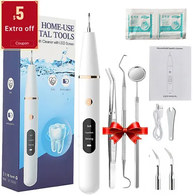 $11.20 • Buy Ultrasonic Dental Scaler Electric Tooth Cleaner Calculus Remover Teeth Whitening