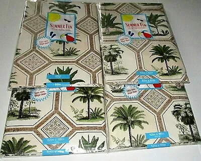 $18.99 • Buy TROPICAL Vinyl Tablecloth Ass't  PALM TREES [Your Choice]