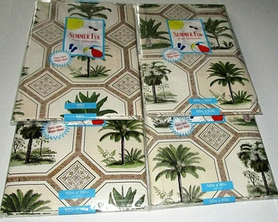 TROPICAL Vinyl Tablecloth Ass't  PALM TREES [Your Choice] • $18.89