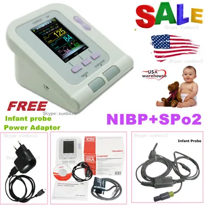 Neonate/Pediatric Digital Blood Pressure Monitor CONTEC08A+SPO2+Software Adaptor • $89.99
