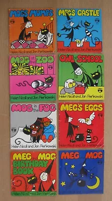Meg And Mog 8 X Books Bundle Mumps Zoo Eggs Fog By Helen Nicoll & Jan Pienkowski • £6.50