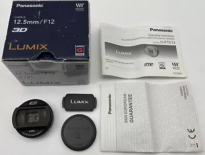 Panasonic H-FT012 Lumix G 12.5/F12 3D Micro Four Thirds Lens (VGC & BOXED) • £109.95