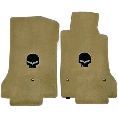 2007.5-2013 C6 Corvette Lloyd Mats Floor Mats - Cashmere With Silver Jake Skull • $89.45