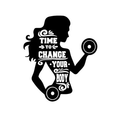£5.82 • Buy Home Wallpaper Wallpaper Gym Art Home Wall Sticker Gym Quotes Wall Paper
