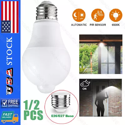 LED Motion Sensor Light Bulb 50/70/90/120/150W Equivalent Energy Saving Lamp US • $10.50