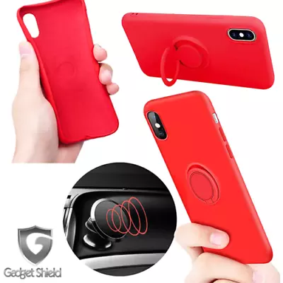 Phone Case For IPhone 11 Pro Max XS XR 8 7 Magnetic Car Ring Holder Clear Cover • £4.75