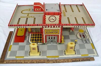 SUPERIOR T. COHN SERVICE GAS STATION PLAY SET 1950s • $124.99