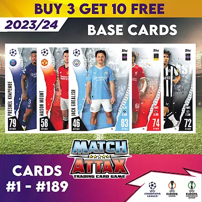 Match Attax 2023/24 2024 Champions League - Base Cards #1 - #189 • £0.99