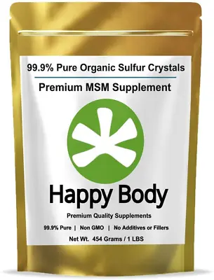 Happy Body 99% Pure Organic Sulfur Crystals Premium MSM Supplement 1 LBS Pack • $45.98