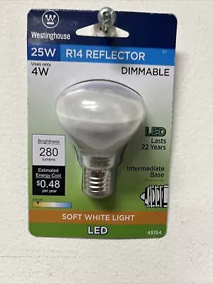 Westinghouse 25W R14 Reflector Dimmable LED Light Bulbs Soft White Uses 4W NEW • $7.99