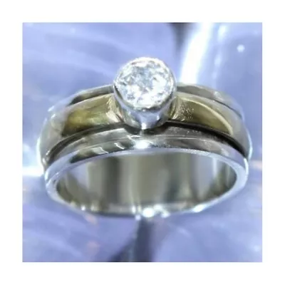 White Topaz 925Sterling Silver Spinner Ring Handmade Mother's Day Jewelry AM-696 • $13.99