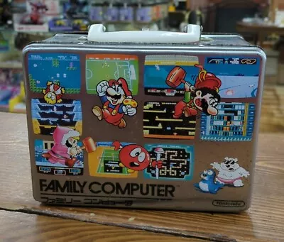 NINTENDO Super Mario Metal Tin Lunch Box Case Vintage FAMICOM Showa  Japan Rare • $80