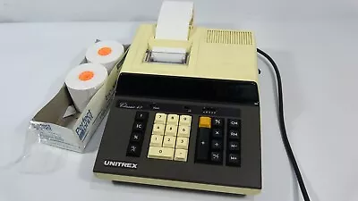 Vintage Unitrex Classic 40 Electric Adding Machine - 2 Rolls Bonus Rolls • $21.95