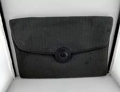 Fendi Vintage Black Fabric Canvas Clutch Bag • $34.95