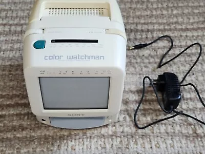 Parts Or Repair Vintage Sony Watchman Color TV FDT-5BX5. Power Issues. Yellowing • $70