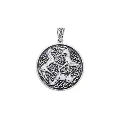 Celtic Horse .925 Sterling Silver Pendant By Peter Stone Fine Totem Jewelry • $84.33