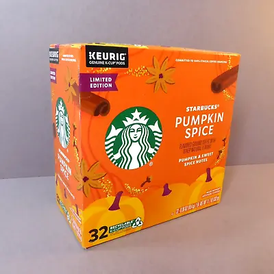 Starbucks Pumpkin Spice Coffee K Cups For Keurig 32 Pods Limited Edition New • $26.99
