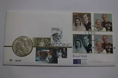 🧭 🇬🇧 Uk Gb 5 Pounds 1997 Golden Wedding Coin Cover B70 #57 • $9.96