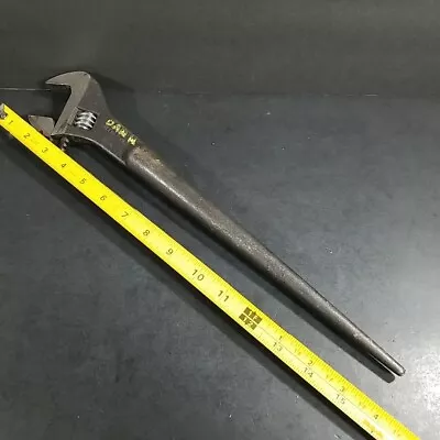 Klein Tools 3239 Adjustable Spud Wrench Iron Work 16  Long 1-5/8  Jaw • $65